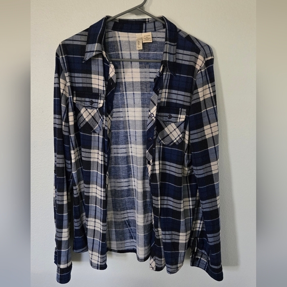 Ladies Blue flannel shirt Bella D Size XL - Picture 1 of 4